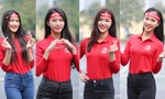 Dàn người đẹp HHVN mặc đồng phục đỏ rực, khuấy động ngày hội Chủ nhật Đỏ