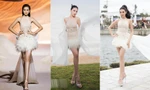 Mặc lại váy lông vũ của Thùy Tiên và Đỗ Thị Hà, Á hậu Ngọc Thảo khoe chân dài 1m11 nóng bỏng 