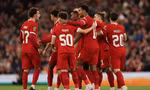 Liverpool ăn mừng chiến thắng trước Union SG ở lượt đi.