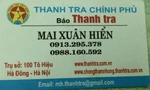Danh thiếp của Mai Xuân Hiển dùng để lừa đảo