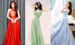 Sở hữu "guốc thần" 25 cm, Hòa Minzy không ngại diện váy dạ hội đụng hàng các nàng hậu Việt