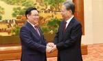 Chủ tịch Quốc hội Vương Đình Huệ hội đàm với Chủ tịch Quốc hội Trung Quốc