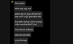 Tin nhắn mà những đối tượng lạ gửi cho cô giáo H. Ảnh: VĐ