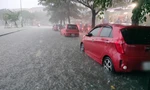 Mưa như trút, lo lụt lịch sử lặp lại, người dân Đà Nẵng hối hả đưa ô tô đi tránh ngập