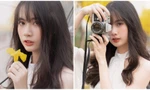 Nữ sinh đắm chìm trong vẻ đẹp hoa Phong Linh