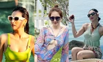 Hòa Minzy diện áo tắm khoe chân ngực, Angela Phương Trinh khoe cơ bắp cuồn cuộn