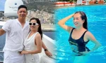 Bình Minh cùng vợ đi du lịch châu Âu, bà xã Anh Thơ đẹp gợi cảm với áo tắm