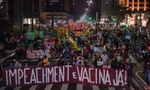 Biểu tình ở TP Sao Paulo đòi luận tội tổng thống Brazil. (Ảnh: CNN)