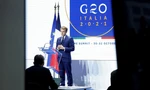 Tổng thống Pháp Emmanuel Macron phát biểu tại thượng đỉnh G20. (Ảnh: Reuters)