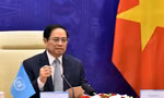 Thủ tướng Phạm Minh Chính dự phiên thảo luận. (Ảnh: Mofa)