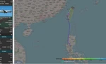 Hành trình của chiếc máy bay C-40A từ Philippines đến Đài Loan được đưa lên Facebook. (Ảnh: Taiwan News)