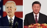 Tổng thống Mỹ Joe Bidne (trái) và Chủ tịch Trung Quốc Tập Cận Bình. (Ảnh: AP)
