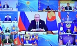 Tổng thống Nga Vladimir Putin phát biểu tại Hội nghị cấp cao ASEAN - Nga (Ảnh: Đoàn Bắc)