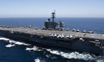 Tàu sân bay USS Theodore Roosevelt trong một chuyến đi qua Thái Bình Dương (Ảnh: US Navy)