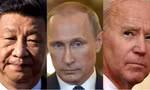 (Từ trái sang phải) Chủ tịch Trung Quốc Tập Cận Bình, Tổng thống Nga Vladimir Putin, Tổng thống Mỹ Joe Biden. (Ảnh: AP)