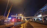 Hình ảnh cầu bộ hành cuối cùng kết nối nhà ga Thủ Đức vừa hoàn thành 
