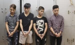 Cường (bìa phải) cùng đồng bọn. Ảnh: T.N