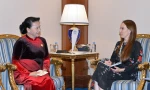 Chủ tịch Quốc hội Nguyễn Thị Kim Ngân hội kiến Chủ tịch IPU Gabriela Cuevas Barron. (Ảnh: Trọng Đức/TTXVN)