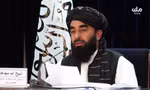 Phát ngôn viên Taliban công bố danh sách chính phủ lâm thời ngày 7/9. Ảnh: BBC