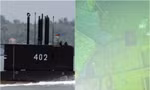 Tàu ngầm KRI Nanggala-402 (trái) và xác tàu ngầm dưới biển (phải). Ảnh: Reuters