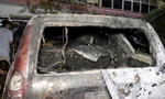 Một chiếc xe tại hiện trường vụ không kích ngày 29/8 ở thủ đô Kabul. Ảnh: AP