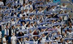 Cổ động viên Phần Lan trong một trận đấu ở St. Petersburg (Nga). Ảnh: Reuters