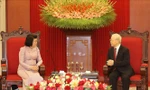Tổng Bí thư Nguyễn Phú Trọng tiếp Chủ tịch Quốc hội Vương quốc Campuchia