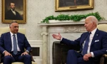 Tổng thống Mỹ Joe Biden gặp Thủ tướng Iraq Mustafa al-Kadhimi. Ảnh: Reuters