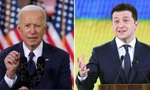 Tổng thống Mỹ Joe Biden (trái) và Tổng thống Ukraine Volodymyr Zelensky (phải). Ảnh: UNIAN