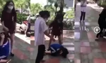 Hình ảnh nữ sinh Hải Phòng bị nhóm bạn đánh tập thể. 