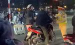 Hình ảnh vụ việc tài xế trốn đo nồng độ cồn tại Hải Phòng. 