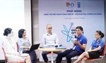 Các đại biểu thảo luận tại lễ phát động cuộc thi “Thử thách công dân số 2021 –Youth digital citizen challenge 2021”.