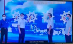 Các đại biểu phát động các hoạt động kỷ niệm 60 năm Ngày mở đường Hồ Chí Minh trên biển (23/10/1961 - 23/10/2021), với chủ đề “60 năm - Huyền thoại Đường Hồ Chí Minh trên biển” tại điểm cầu Hải Phòng.