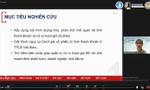 Sinh viên trình bày đề tài tại Hội thi Olympic kinh tế lượng và ứng dụng lần thứ 6, năm 2021.