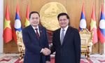 Chủ tịch Quốc hội Trần Thanh Mẫn hội kiến Tổng Bí thư, Chủ tịch nước Lào