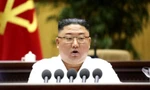Ông Kim Jong-un trong một cuộc họp của Đảng Lao động Triều Tiên. Ảnh: EPA.