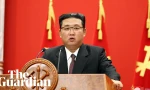 Ông Kim Jong-un trong buổi lễ kỷ niệm 76 năm thành lập Đảng Lao động Triều Tiên. Ảnh: The Guardian.
