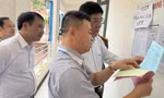 Đoàn kiểm tra số 3 của Bộ GD&ĐT thị sát công tác chuẩn bị thi tốt nghiệp THPT năm 2025 tại Bắc Giang Ảnh: NGHIÊM HUÊ