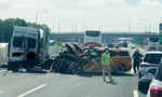 Hiện trường vụ tai nạn liên hoàn trên cao tốc Hà Nội - Hải Phòng sáng 11/7