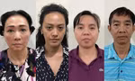 Bà Trương Mỹ Lan ( ngoài cùng bên trái) và một số đồng phạm Ảnh: PV