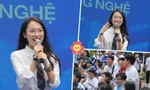 MC Khánh Vy giao lưu khiến teen mê tít, "nhả vía" thi đỗ tại Ngày hội tuyển sinh