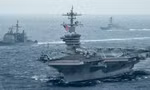 Nhóm tàu sân bay Theodore Roosevelt của Mỹ tiến vào Biển Đông hồi tháng 1. Ảnh: US Navy.