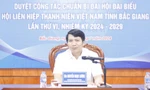 Bí thư Trung ương Đoàn Nguyễn Ngọc Lương duyệt Đại hội Hội LHTN tỉnh Bắc Giang 