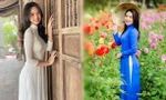 Thả dáng trong tà áo dài thướt tha, nữ cán bộ Đoàn Nghệ An toát lên vẻ đẹp dịu dàng