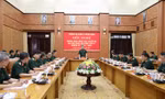 Đại tướng Ngô Xuân Lịch phát biểu tại hội nghị. Ảnh BQP