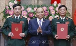Trao quyết định thăng quân hàm lên Thượng tướng cho hai sĩ quan cao cấp trong quân đội
