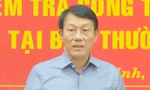Bộ trưởng Bộ Công an, Thượng tướng Lương Tam Quang tại buổi làm việc tại Tây Ninh hôm nay 27/7.