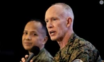 Trung tướng James Glynn phát biểu tại cuộc họp báo về chương trình tập trận Balikatan. (Ảnh: Reuters)