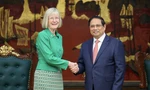 Thủ tướng Phạm Minh Chính tiếp Đại sứ Úc Gillian Bird. Ảnh: VGP