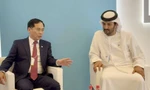 Phó Thủ tướng Bùi Thanh Sơn tiếp Bộ trưởng Kinh tế UAE Abdullah bin Touq Al Marri. (Ảnh: VGP)
